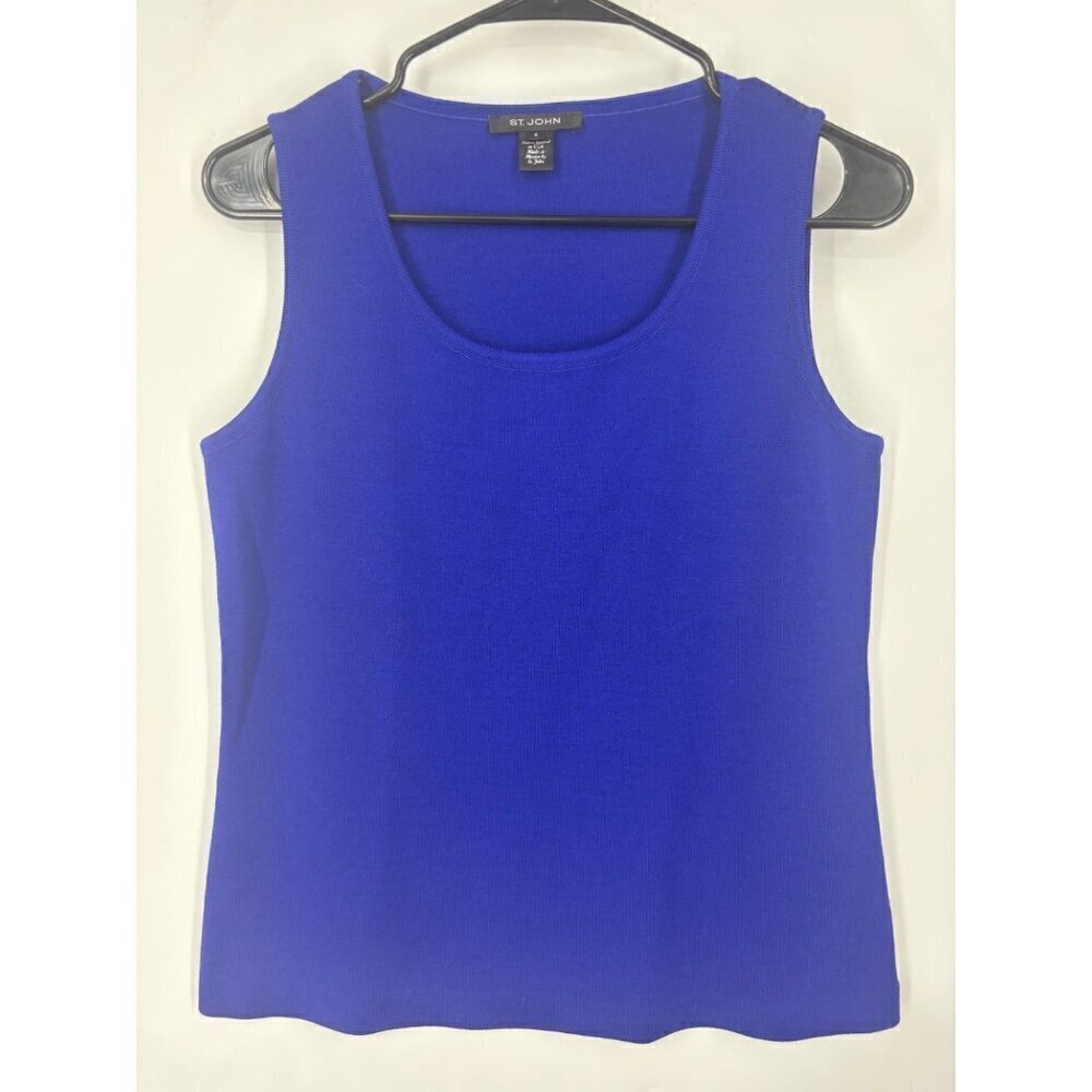 NWOT‎ St. John’s Jersey Knit Blue Tank Top Small